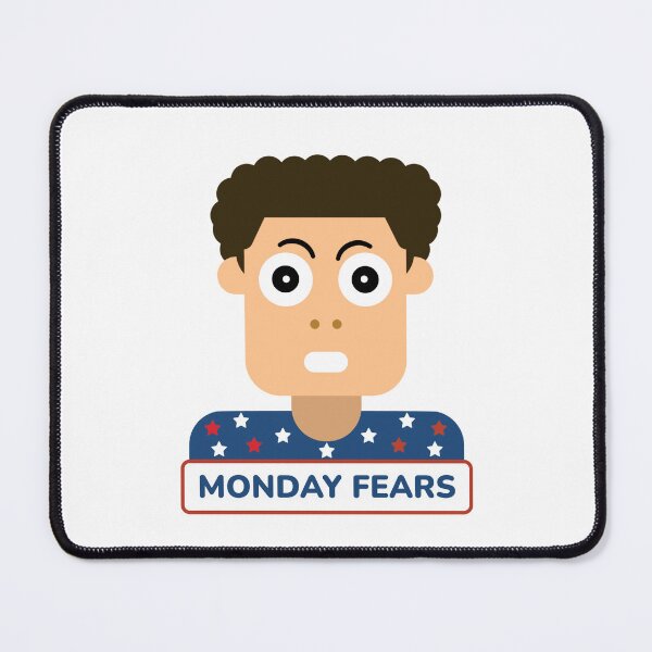 Item preview, Funny Monday Fears Cartoon Boy Humor designed and sold by Shape Snip Studio.
