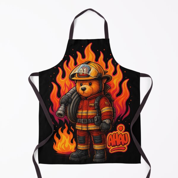 Item preview, Firefighter Bear – Brave Firefighter Bear designed and sold by Ahau Designs.