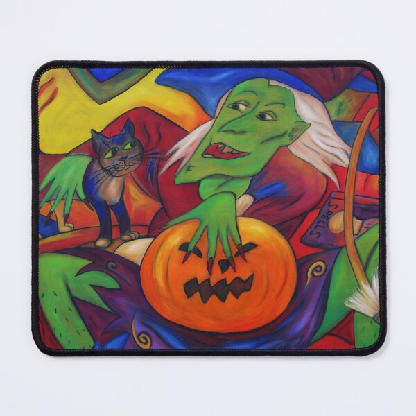 Item preview, Happy Witch Cat And Pumpkin designed and sold by diconnollyart.