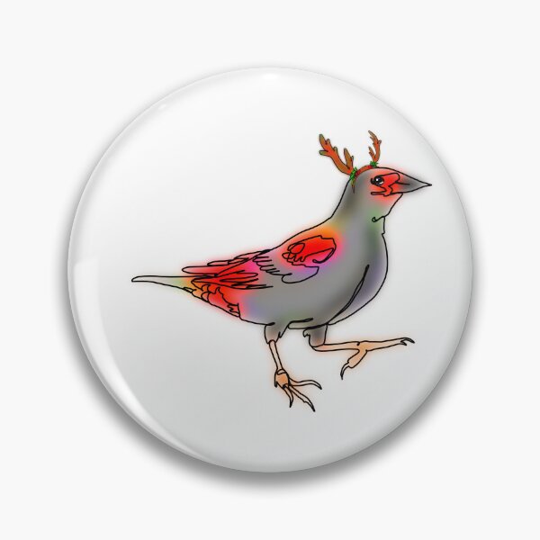 Item preview, Ruby the Red-Winged Blackbird in reindeer antlers – animalzinhats designed and sold by Ashley’sAnimalz.