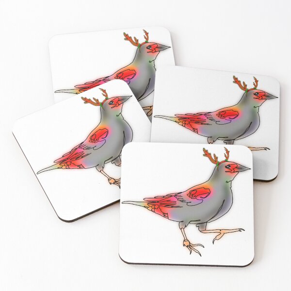 Item preview, Ruby the Red-Winged Blackbird in reindeer antlers – animalzinhats designed and sold by Ashley’sAnimalz.