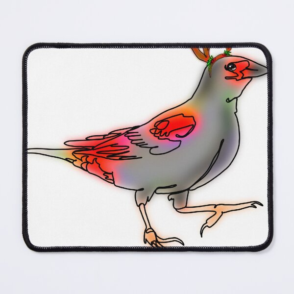Item preview, Ruby the Red-Winged Blackbird in reindeer antlers – animalzinhats designed and sold by Ashley’sAnimalz.