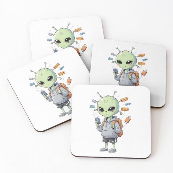 Item preview, Lost in Transit – Funny Alien Travel Sticker | Watercolor Alien Passport Design designed and sold by EverStitchStudio ★★★★★.