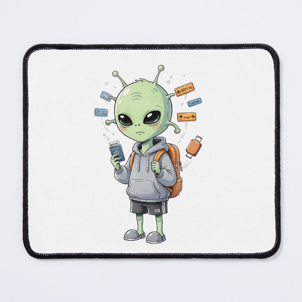 Item preview, Lost in Transit – Funny Alien Travel Sticker | Watercolor Alien Passport Design designed and sold by EverStitchStudio ★★★★★.