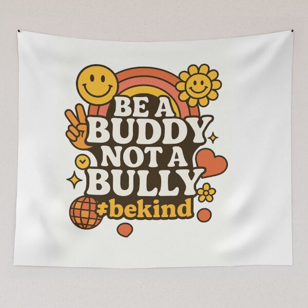 Item preview, Be a Buddy Not a Bully – Retro Kindness Awareness Shirt designed and sold by DailyDrivesct.