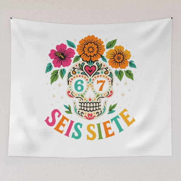Item preview, Seis Siete Sugar Skull – Día de los Muertos Design designed and sold by DailyDrivesct.