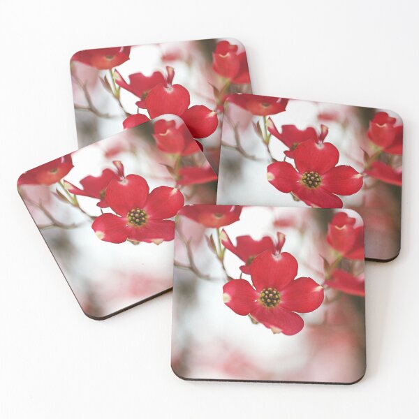 Item preview, Vibrant And Red Dogwood Blossoms designed and sold by Joy Watson - Natural Light Photography .