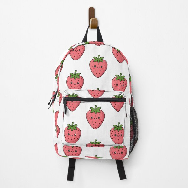 Artikelvorschau, Süße lächelnde Erdbeere – Kawaii Fruchtfigur entworfen und verkauft von ADBIB Design.