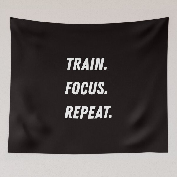 Item preview, Train Focus Repeat – Motivational Quote for Athletes / Dark edition designed and sold by motivraze.