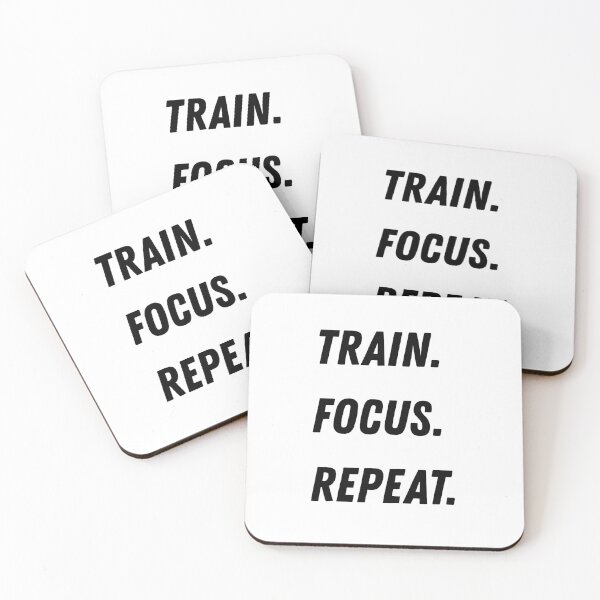 Item preview, Train Focus Repeat – Motivational Quote for Athletes / Light edition designed and sold by motivraze.