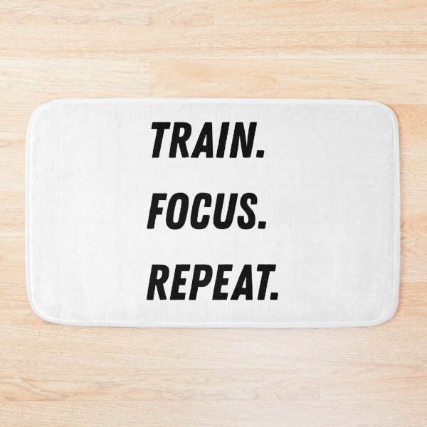 Item preview, Train Focus Repeat – Motivational Quote for Athletes / Light edition designed and sold by motivraze.