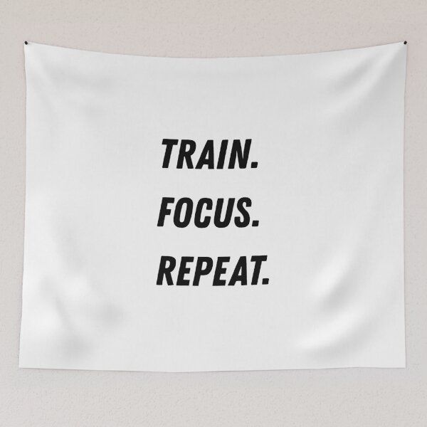 Item preview, Train Focus Repeat – Motivational Quote for Athletes / Light edition designed and sold by motivraze.