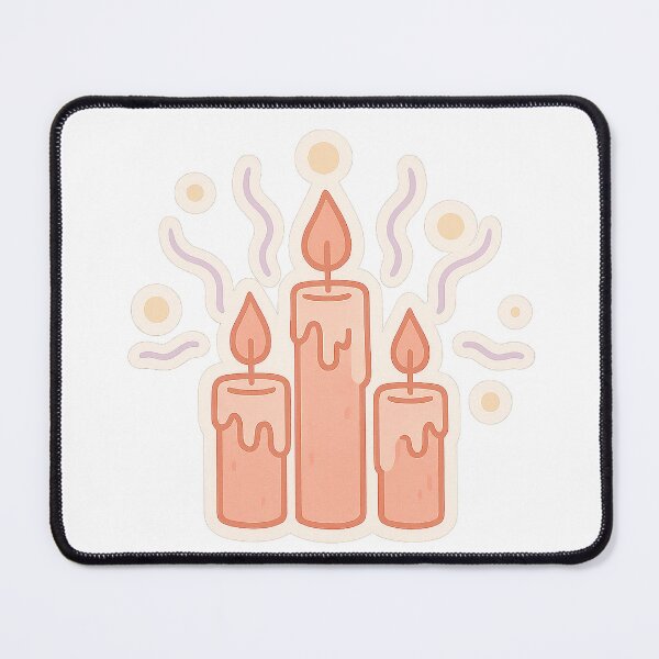 Item preview, Ritual Candles with Aura Waves | Spiritual Self Care Aesthetic Sticker & Printable Wall Art | Candle Sticker | Cute Art designed and sold by HerDreamCodes.