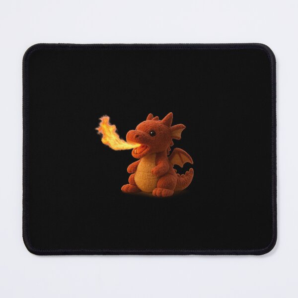 Item preview, Fuzzy Fire-Breathing Plush Dragon designed and sold by NerdHoard.