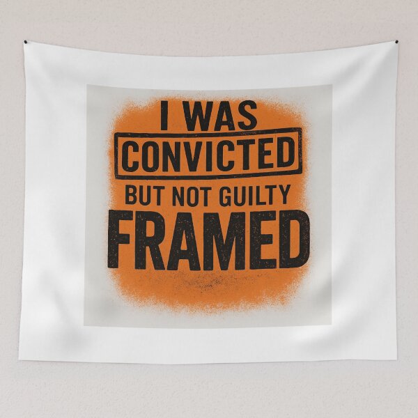 Item preview, I Was Convicted But Not Guilty — Framed | Bold Justice Statement T-Shirt  designed and sold by DailyDrivesct.