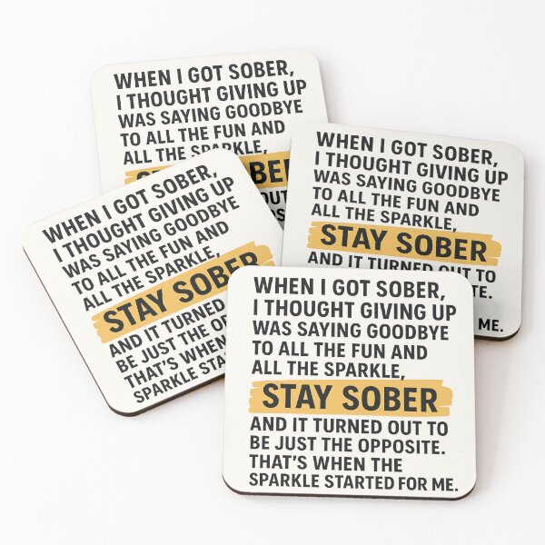 Item preview, Inspirational Sobriety Quote – Sparkle Starts with Sobriety - SoberSips designed and sold by SoberSips.