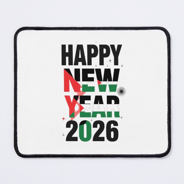 Item preview, Happy New Year 2026 Palestine Flag Colors – Bold Text Design designed and sold by LumeLush.