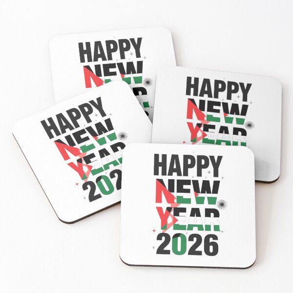 Item preview, Happy New Year 2026 Palestine Flag Colors – Bold Text Design designed and sold by LumeLush.