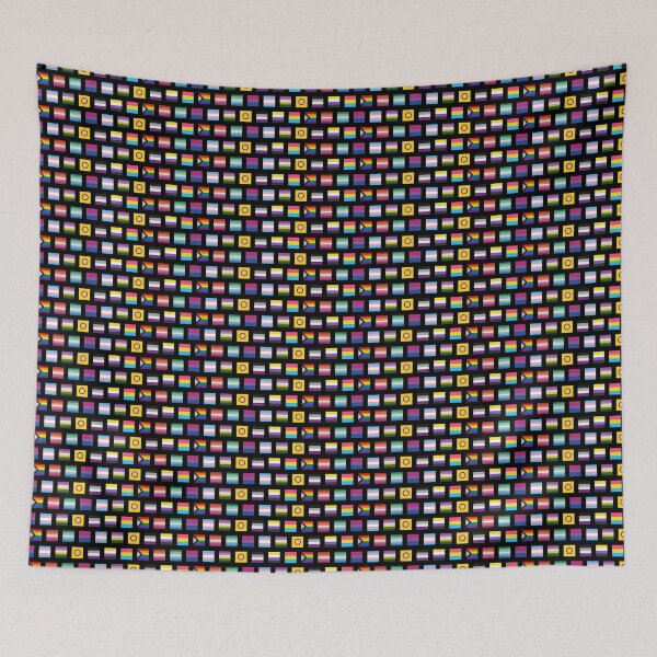 Item preview, Chaotic Pride Flag Pattern on Black designed and sold by BeJolley.