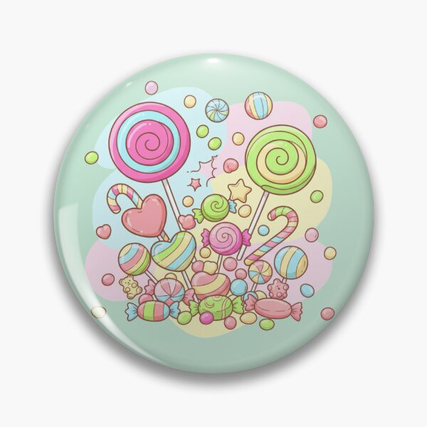Item preview, Sweet Kawaii Candy Land – Cute Pastel Lollipops and Candies Illustration designed and sold by Tidarat-27.