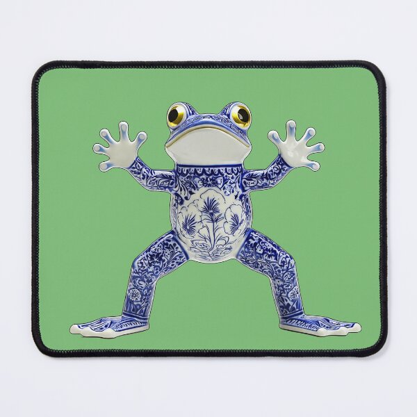 Item preview, Delft Blue Porcelain meme Frog — Playful Delftware Amphibian Pepe designed and sold by Pjotre7.