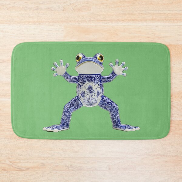 Item preview, Delft Blue Porcelain meme Frog — Playful Delftware Amphibian Pepe designed and sold by Pjotre7.