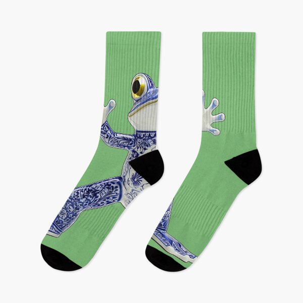 Item preview, Delft Blue Porcelain meme Frog — Playful Delftware Amphibian Pepe designed and sold by Pjotre7.