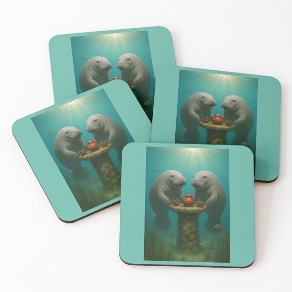 Item preview, Tea with Manatees designed and sold by Tridentulus.