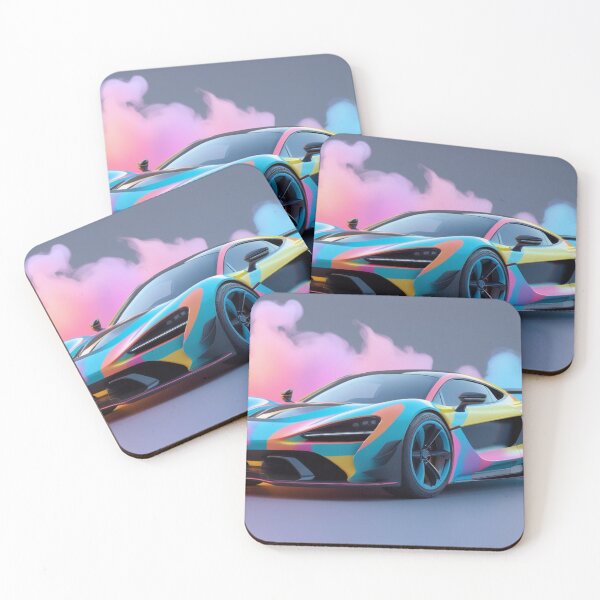 Item preview, sports car with colorful smoke designed and sold by evanurozi.