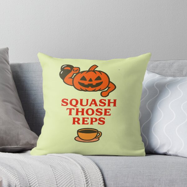 Item preview, Funny Pumpkin Gym Shirt – Squash Those Reps Halloween Fitness Gift designed and sold by kakaworld.