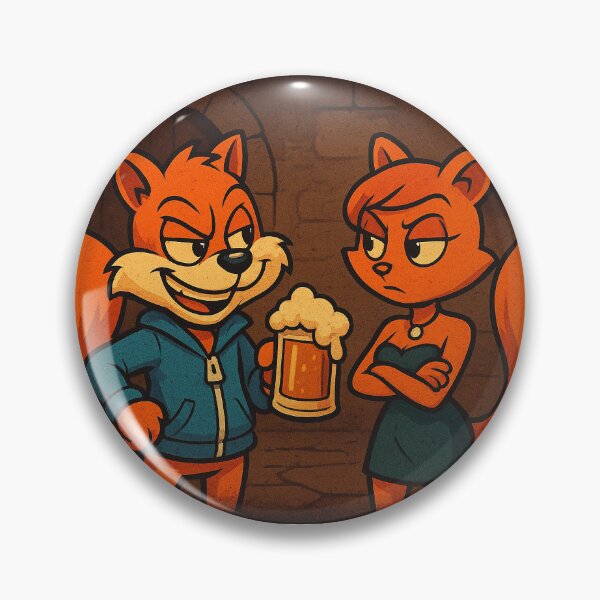 Item preview, Tribute to Conker's Bad Fur Day and his girlfriend designed and sold by RetroStyleGamer.