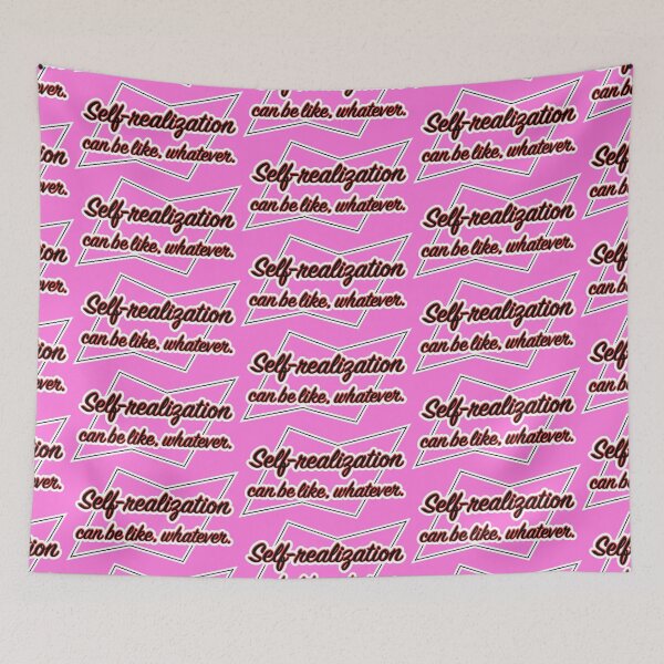 Item preview, Self-realization can be like whatever, pink background designed and sold by mntimg.