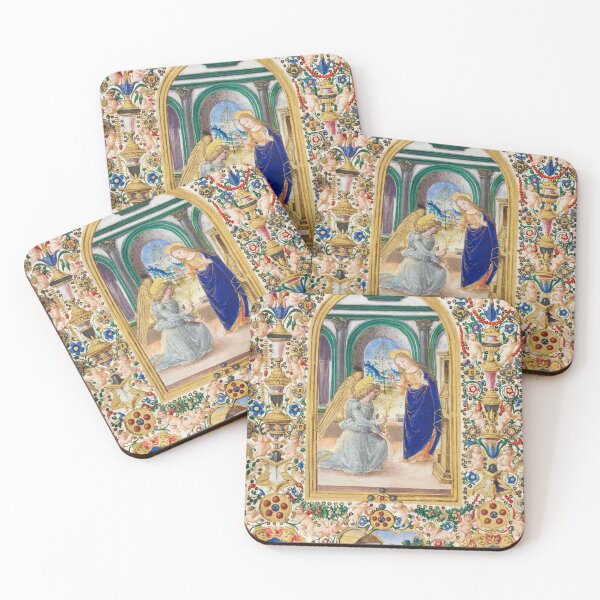 Item preview, Medieval Illumination Leaf from a Book of Hours: Annunciation, Nativity and Two Prophets  designed and sold by WillowNox7.
