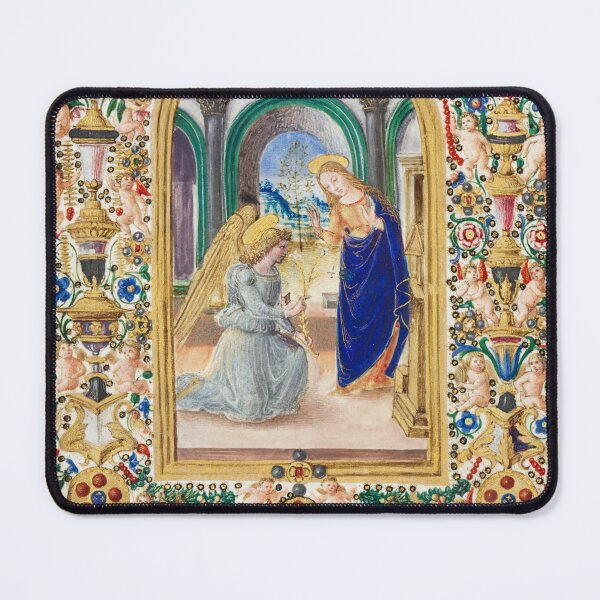 Item preview, Medieval Illumination Leaf from a Book of Hours: Annunciation, Nativity and Two Prophets designed and sold by WillowNox7.