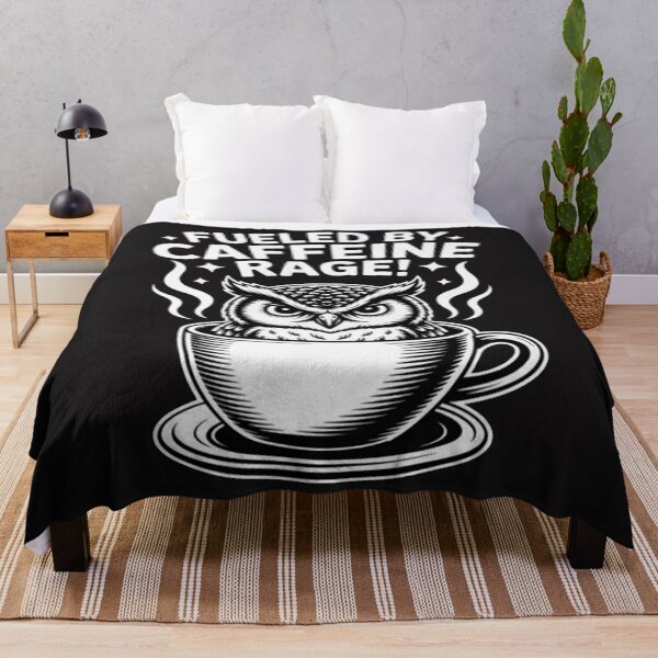 Item preview, Fueled by Caffeine Rage Funny Owl And Coffee designed and sold by Ikwalima.