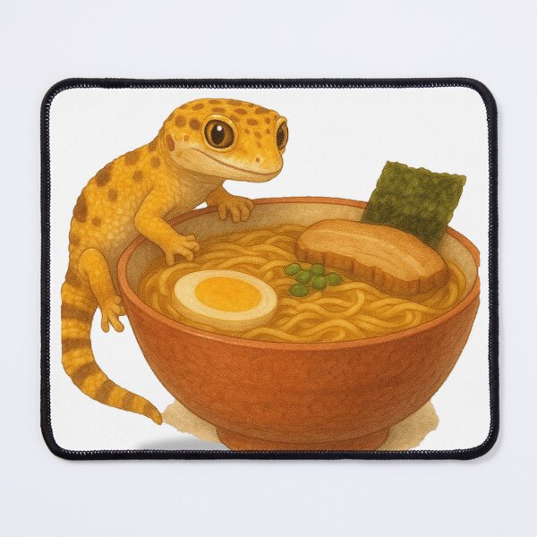 Item preview, Leopard Gecko on Pork Ramen Bowl designed and sold by thehaywirehoney.