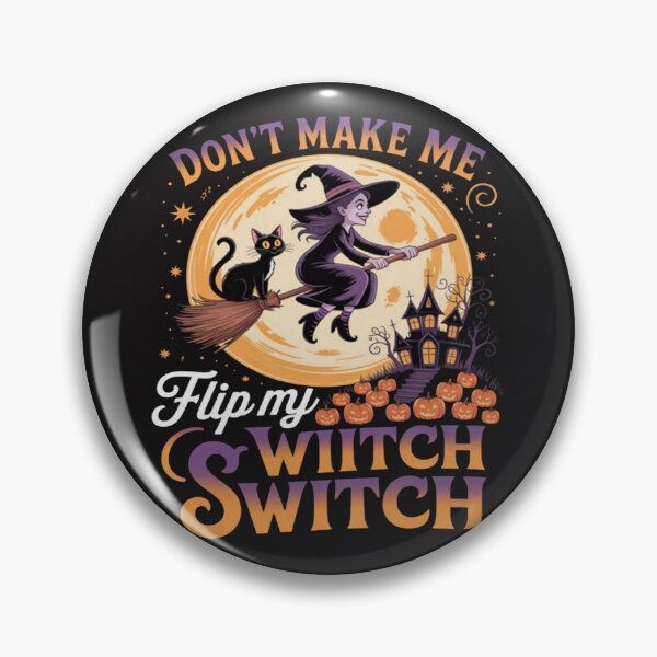 Item preview, Funny Joke Flip Witch Switch Halloween Witch On Broomstick designed and sold by Ikwalima.