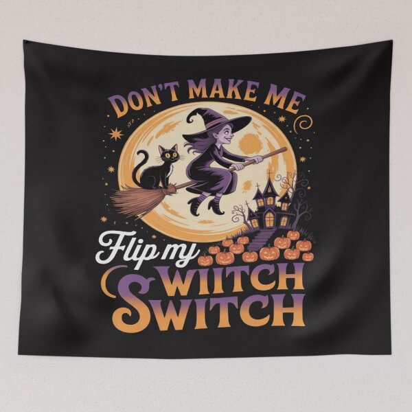 Item preview, Funny Joke Flip Witch Switch Halloween Witch On Broomstick designed and sold by Ikwalima.