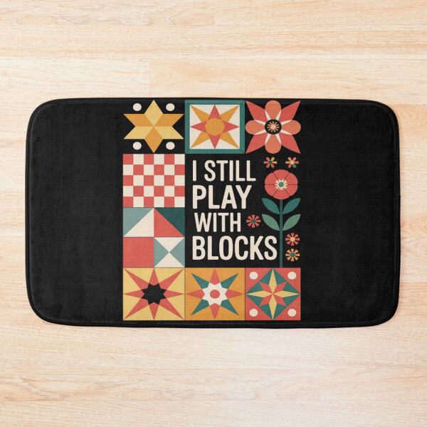 Item preview, Funny Quilting I Still Play With Blocks Quilting  designed and sold by Vastingan.