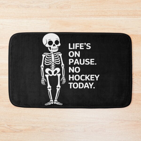 Item preview, Funny Sad Skeleton Hockey Off-Day – Life’s On Pause designed and sold by Vastingan.