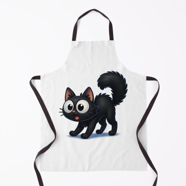 Item preview, Surprised Cat with Puffed Tail | Cute Scaredy Cat Illustration | Kawaii Halloween Kitty designed and sold by PrintCreations9.