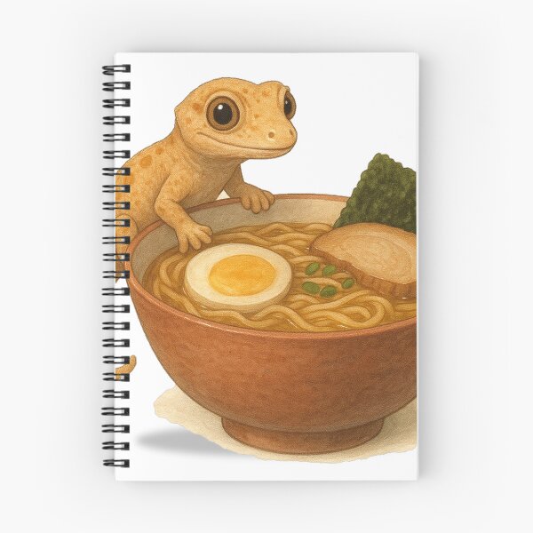 Item preview, Little Gecko on a Ramen Bowl designed and sold by thehaywirehoney.