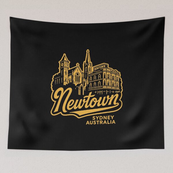 Item preview, Newtown Sydney vintage skyline art designed and sold by Boogosh.