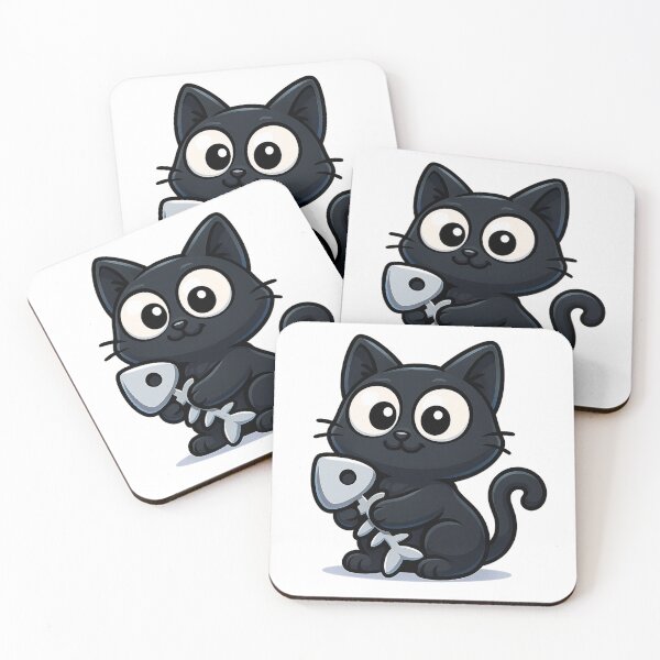 Item preview, Cute Cat Hugging Fishbone Toy | Kawaii Cozy Kitten Illustration | Adorable Pet Lover Gift designed and sold by PrintCreations9.