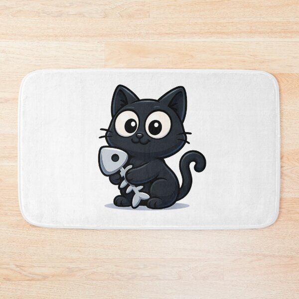 Item preview, Cute Cat Hugging Fishbone Toy | Kawaii Cozy Kitten Illustration | Adorable Pet Lover Gift designed and sold by PrintCreations9.