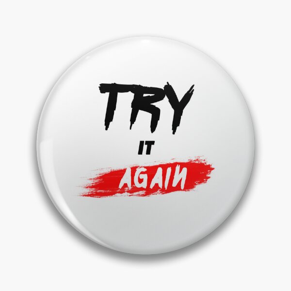 Item preview, Try Again – Bold Motivation Brush Design designed and sold by NORENTE.