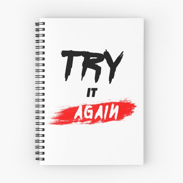 Item preview, Try Again – Bold Motivation Brush Design designed and sold by NORENTE.