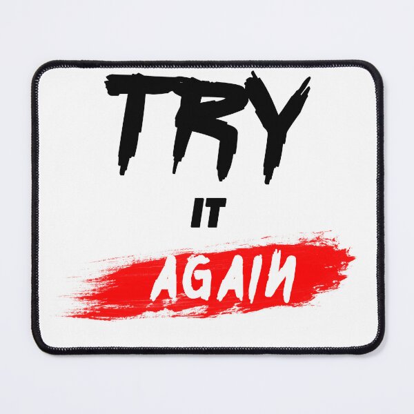 Item preview, Try Again – Bold Motivation Brush Design designed and sold by NORENTE.