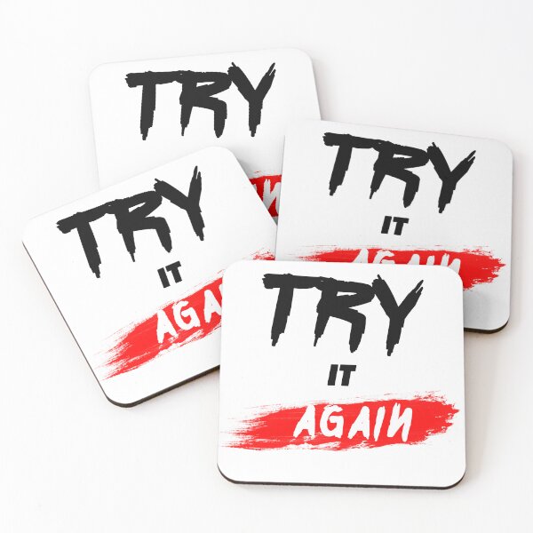 Item preview, Try Again – Bold Motivation Brush Design designed and sold by NORENTE.
