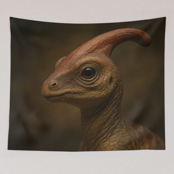 Item preview, Cute Baby Parasaurolophus Portrait designed and sold by SassyArtistry.